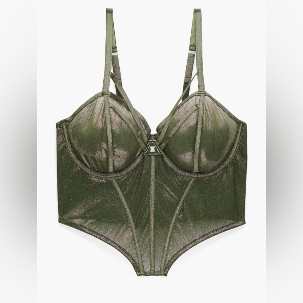 Savage X Fenty Going Platinum Mesh Bustier